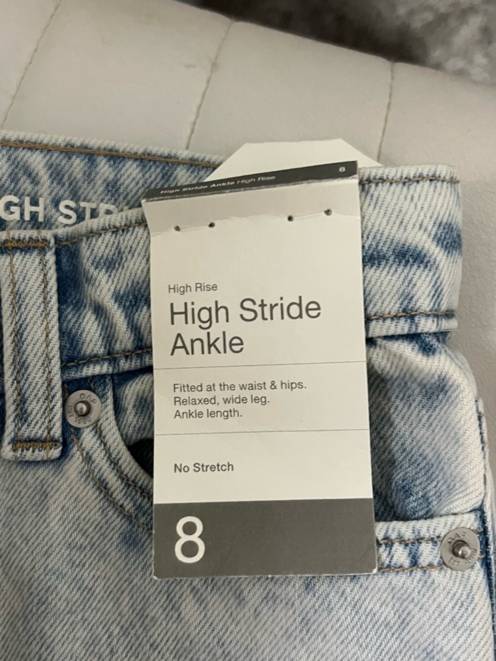 GAP High Stride Ankle Jeans - Light Wash Blue